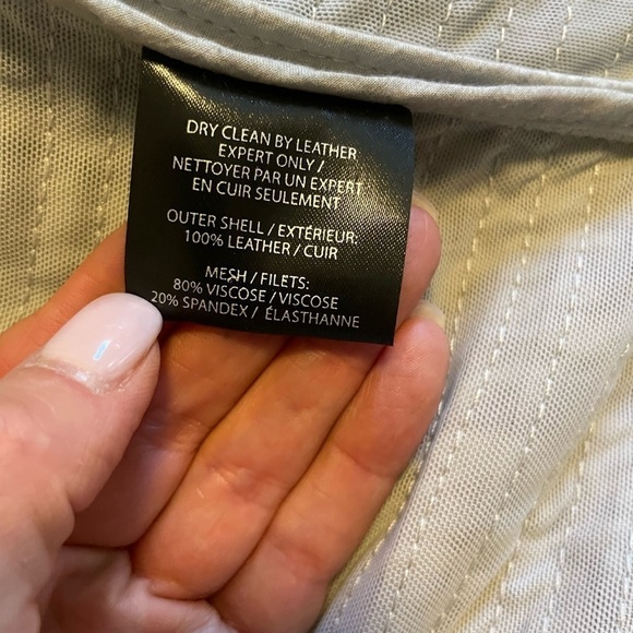 Leather Jacket by La Marque. Light grey NWOT - Picture 6 of 7